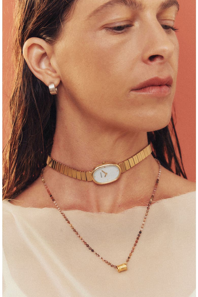Jane Watch Choker Necklace, 23mm, Alternate, color, BLUE
