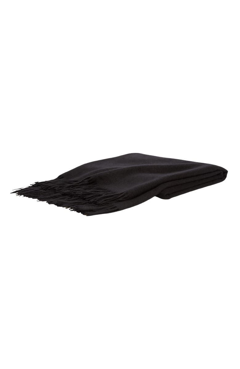 Italic Remi Cashmere Throw, Main, color, Black