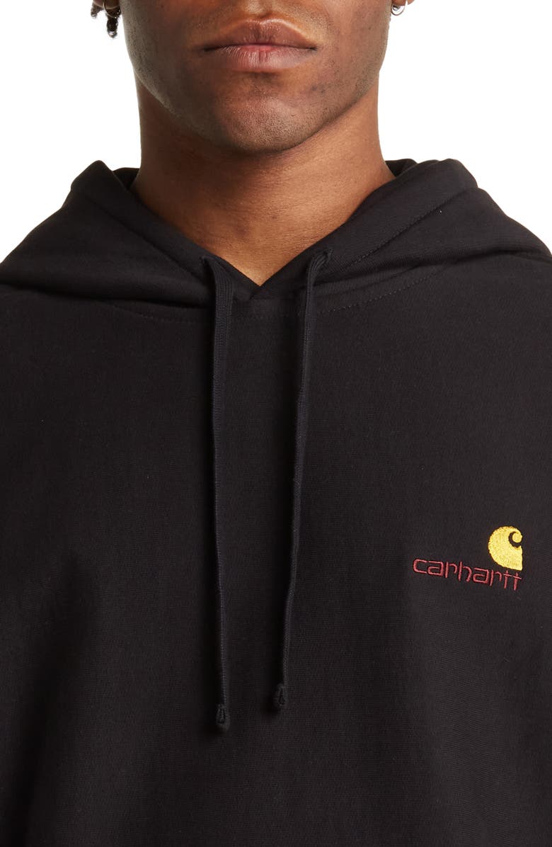Carhartt Work In Progress Logo Hoodie, Alternate, color, Black