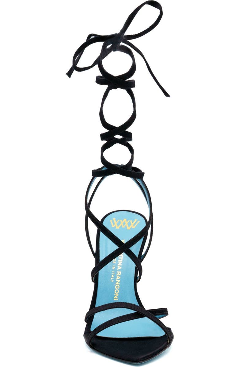 Valentina Rangoni Sibilla Ankle Wrap Satin Sandal for Elegant Occasions, Alternate, color,