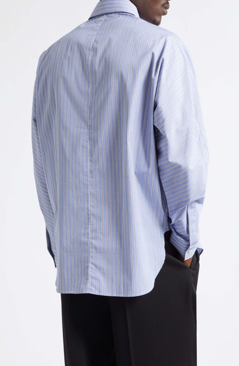 Givenchy Couture Seam Stripe Overshirt, Alternate, color, White/ Navy