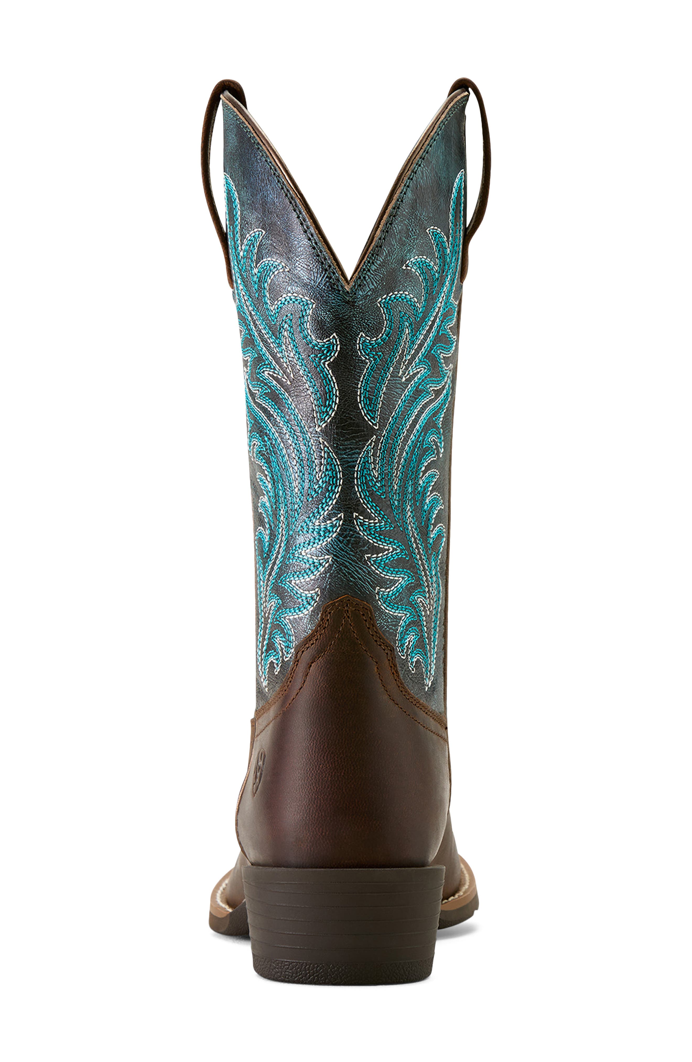 Round Up Narrow Cutter Toe Western Boot, Alternate, color, BROWN/BLUE