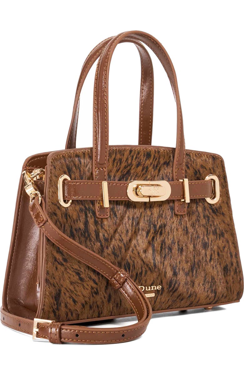 Dune London Dinkydefine Faux Fur Tote, Alternate, color, Brown