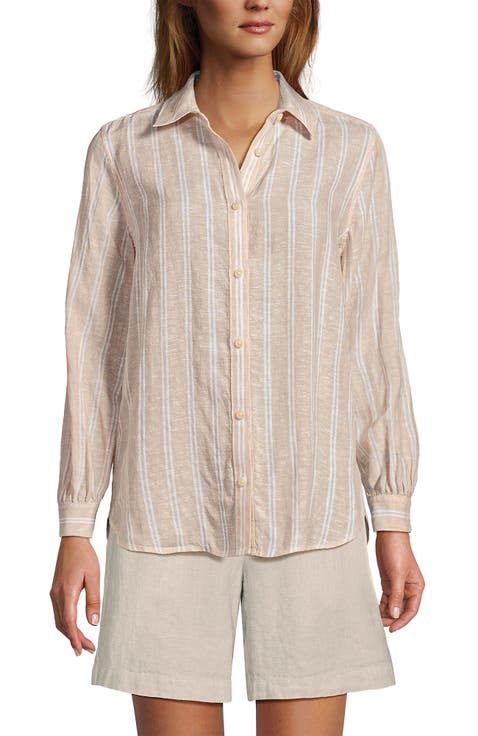 Linen Long Sleeve Feminine Shirt