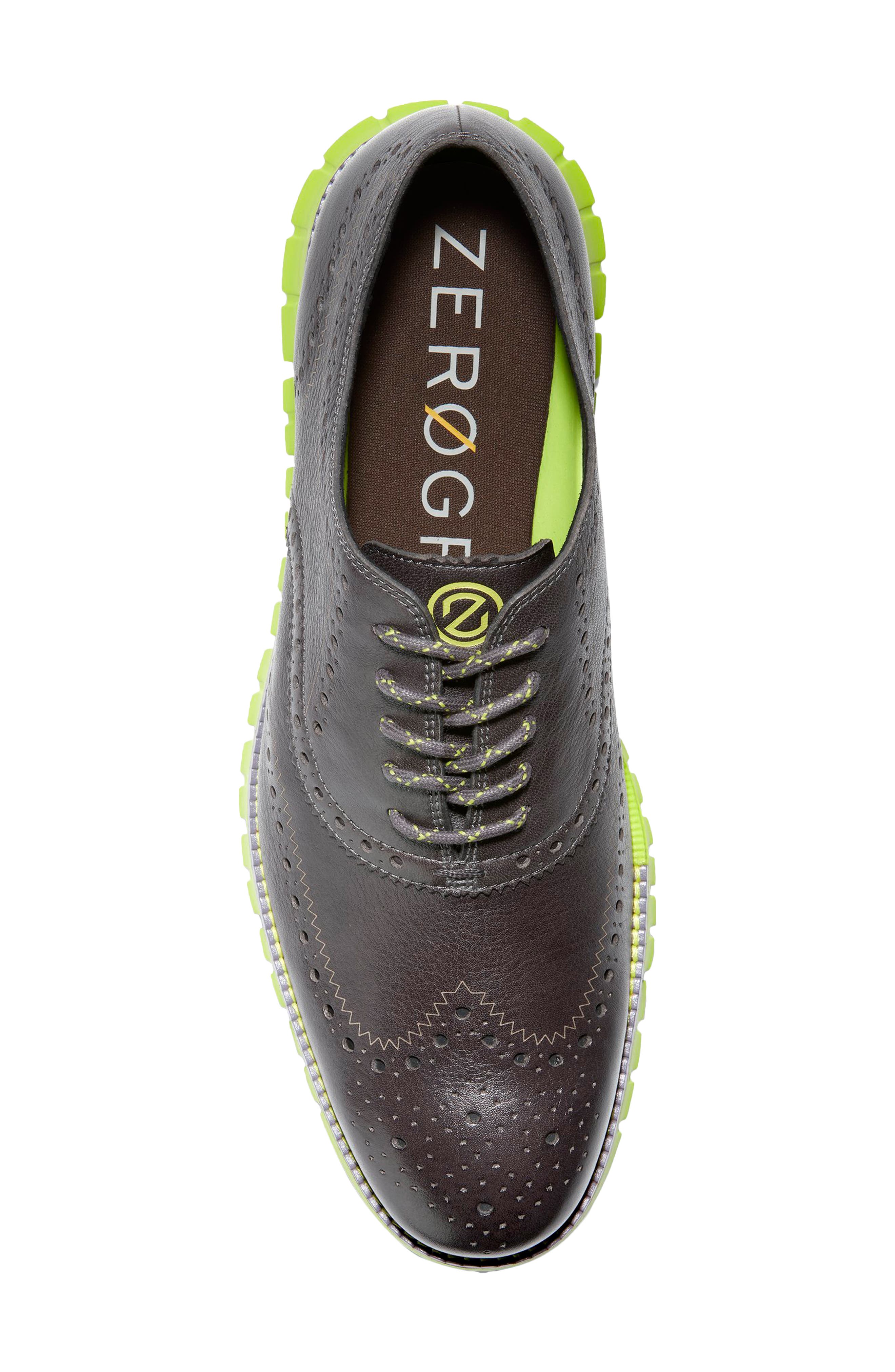 ZeroGrand Wingtip Derby, Alternate, color, PAVEMENT/ LIME GREEN