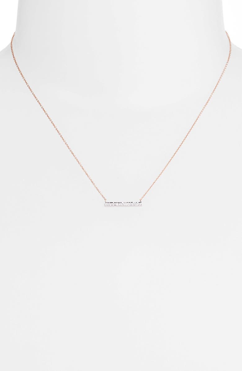 Dana Rebecca Designs 'Sylvie Rose' Medium Diamond Bar Pendant Necklace, Alternate, color, 