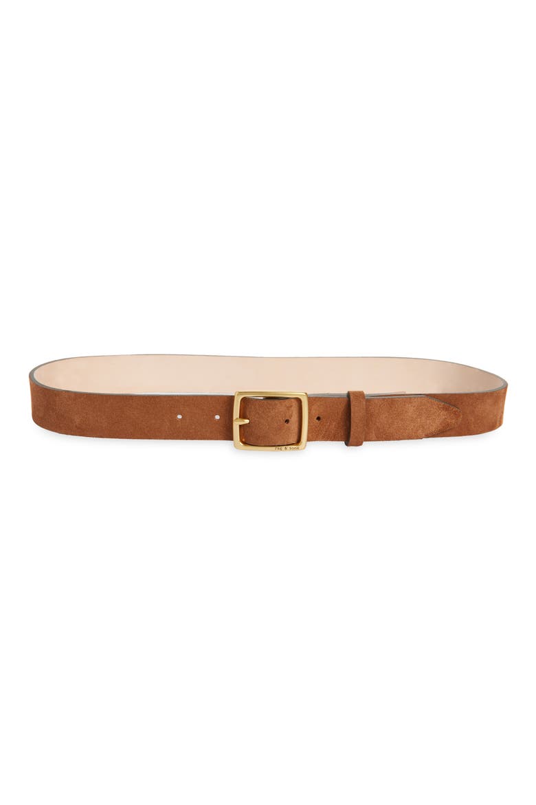 Boyfriend Leather Belt, Main, color, PECAN SAND
