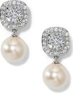 Nadri Cubic Zirconia Halo Drop Earrings