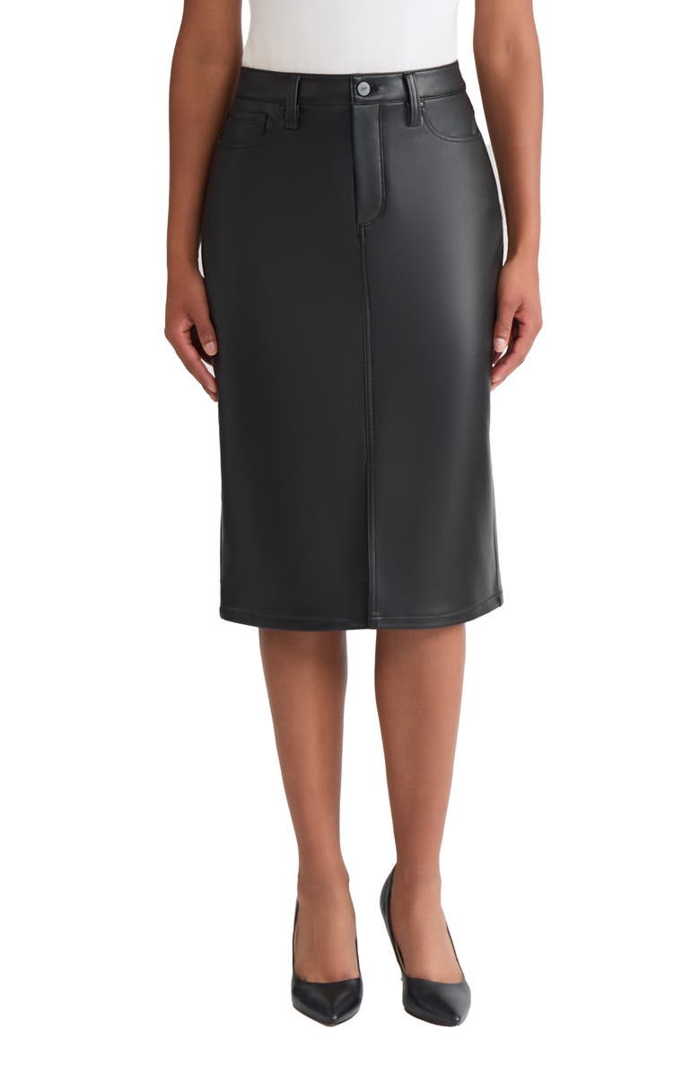 Jones New York Lexington Faux Leather Pencil Skirt, Main, color, Jones Black