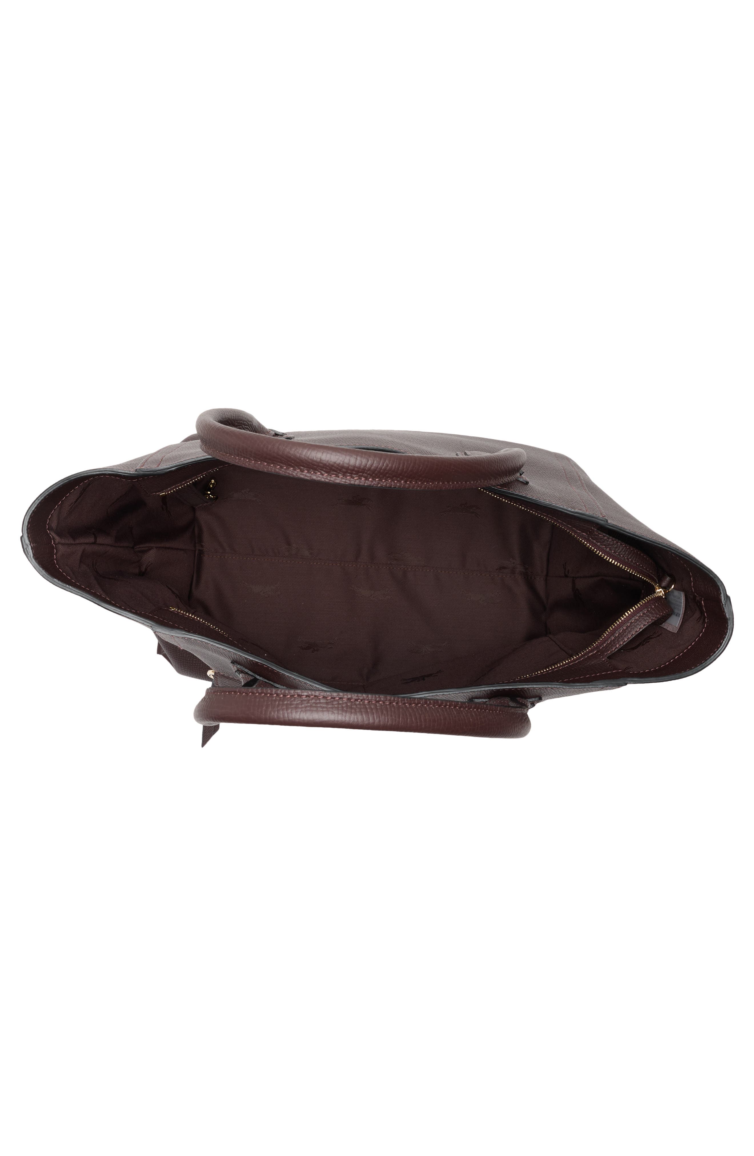 Longchamp Mailbox Large Leather Tote Bag, Alternate, color, Eggplant