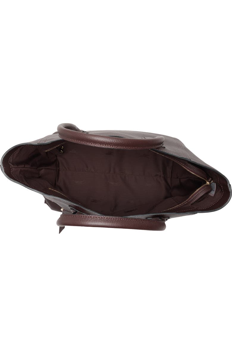 Longchamp Mailbox Large Leather Tote Bag, Alternate, color, Eggplant