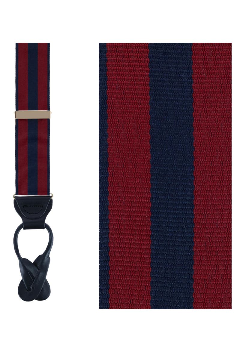 Balint Stripe Grosgrain Suspenders, Alternate, color, BURGUNDY AND NAVY