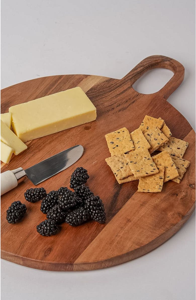 Verve Culture Acacia Circle Serving Board, Alternate, color, Brown