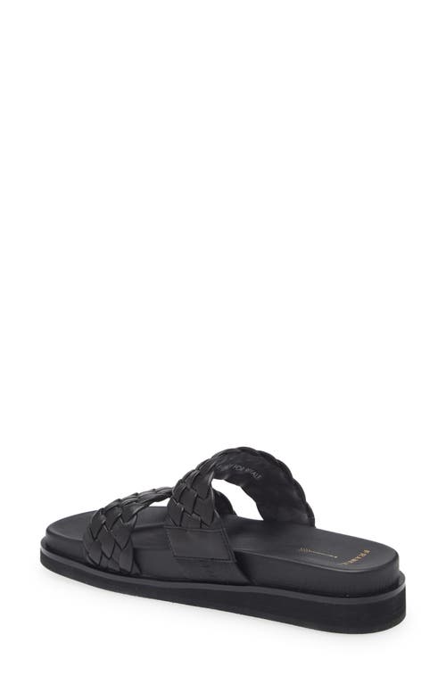 Frankie4 Malone Weave Slide Sandal In Black Weave