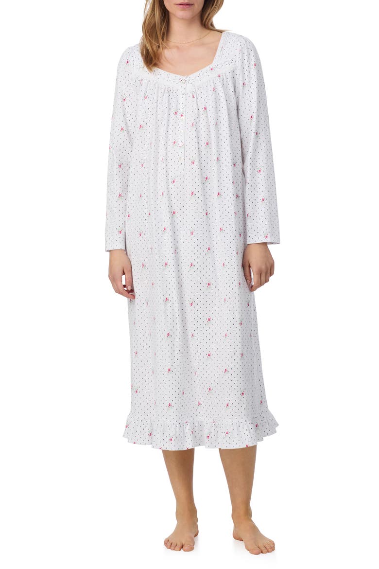 Lace Trim Ballet Nightgown, Main, color, DITSY FLORAL