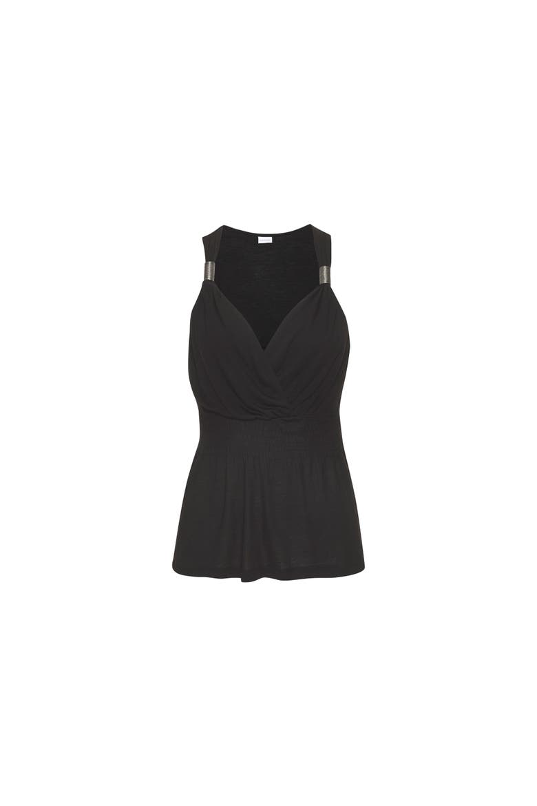 Strap Detail Top, Alternate, color, Black