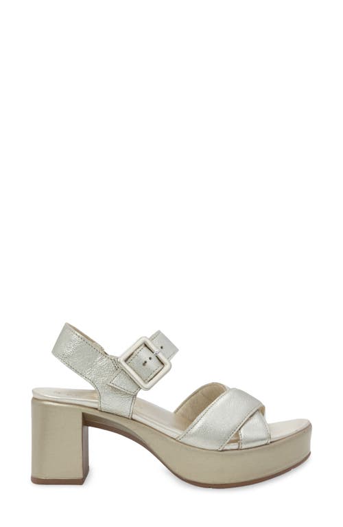 Naot Elite Platform Sandal In Radiant Gold Leather