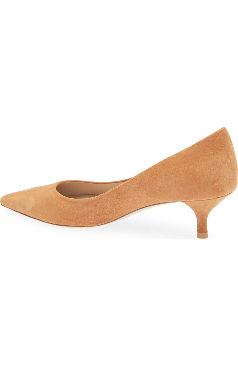 Stuart Weitzman Power Pointed Toe Kitten Heel Pump, Alternate, color, Hazel