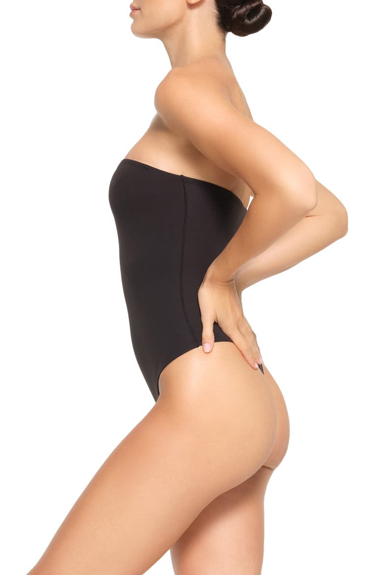 Fits Everybody Strapless Bodysuit, Alternate, color, ONYX