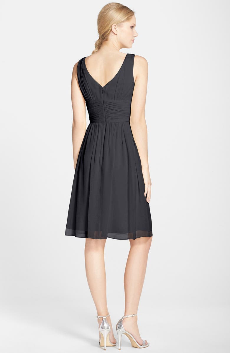 Donna Morgan 'Jessie' Twist Waist Chiffon Dress, Alternate, color, 