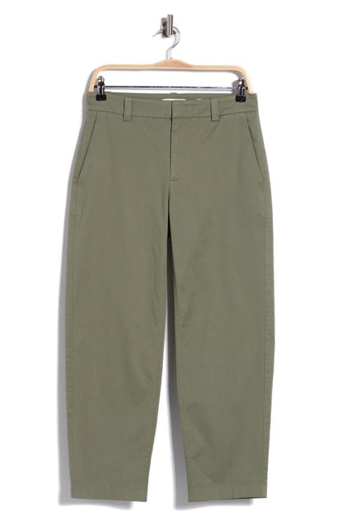 Washed Crop Chino Pants