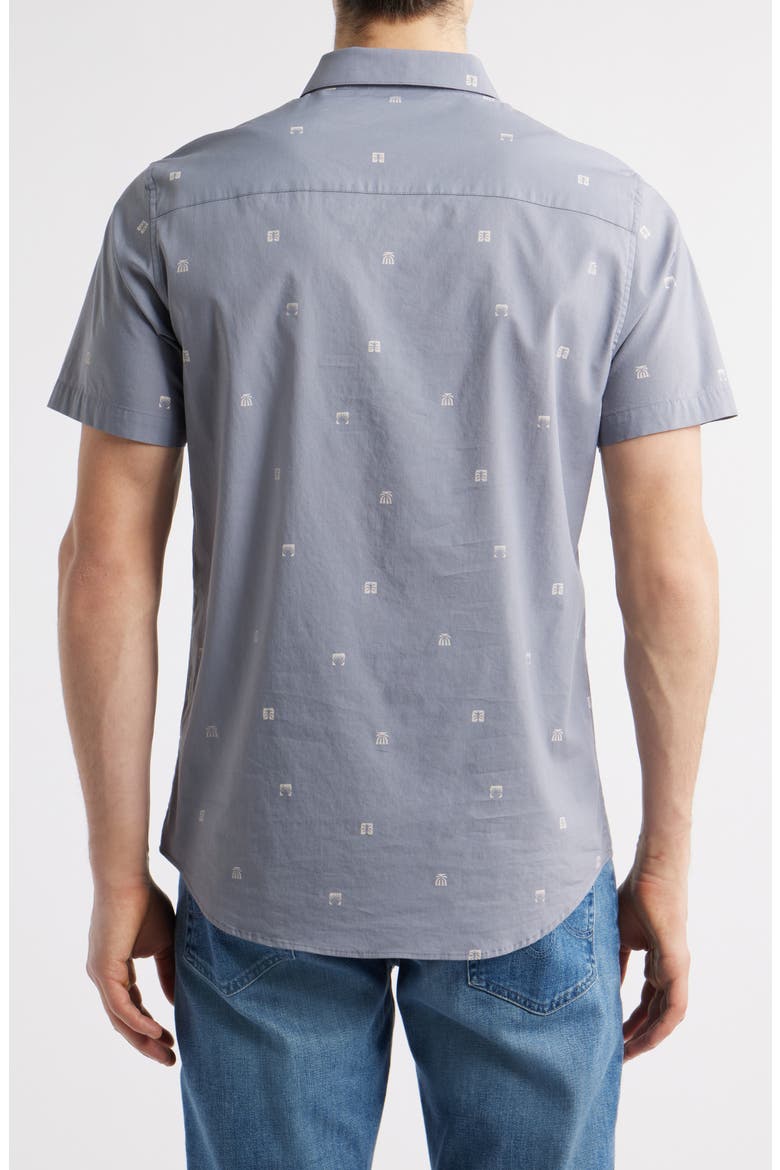 French Rivera Short Sleeve Button-Up Shirt, Alternate, color, QUIET SHADE