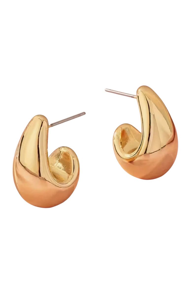 Erin McDermott Jewelry Gold Puffy Teardrops, Main, color, Metallic Gold