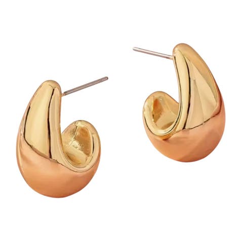 Gold Puffy Teardrops