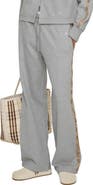 Burberry Jodie Check Tape French Terry Sweatpants
