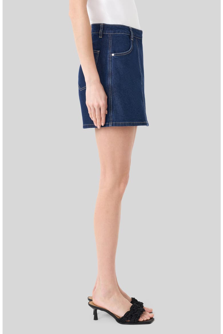 Denim Wrapped Skort, Alternate, color, RINSE WASH
