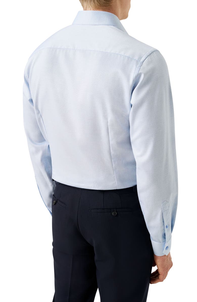 Eton Contemporary Fit Blue Micropattern Cotton Dobby Dress Shirt, Alternate, color, 