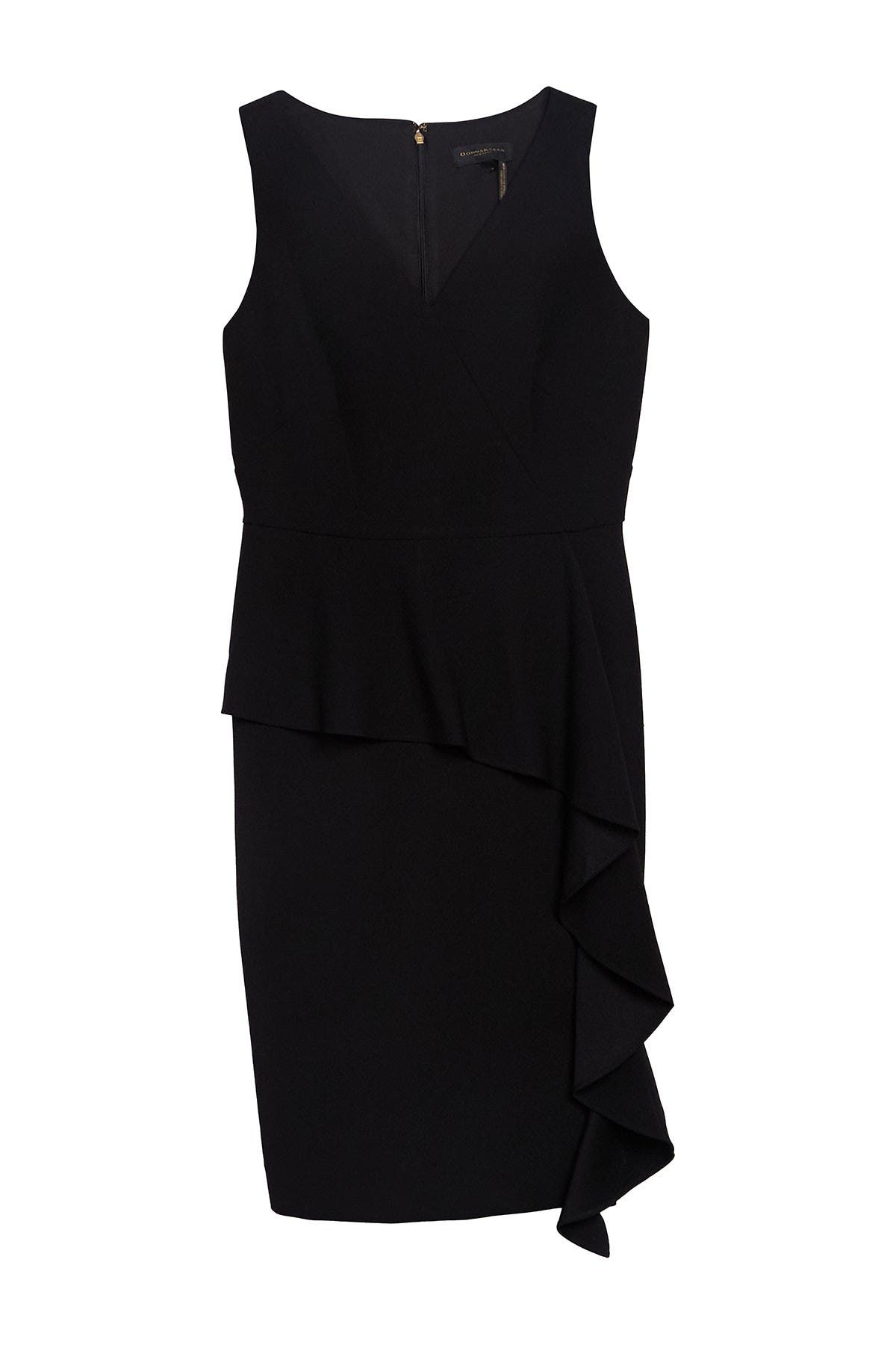 DKNY Ruffle Peplum Trim Sleeveless Dress (Women) | Nordstromrack