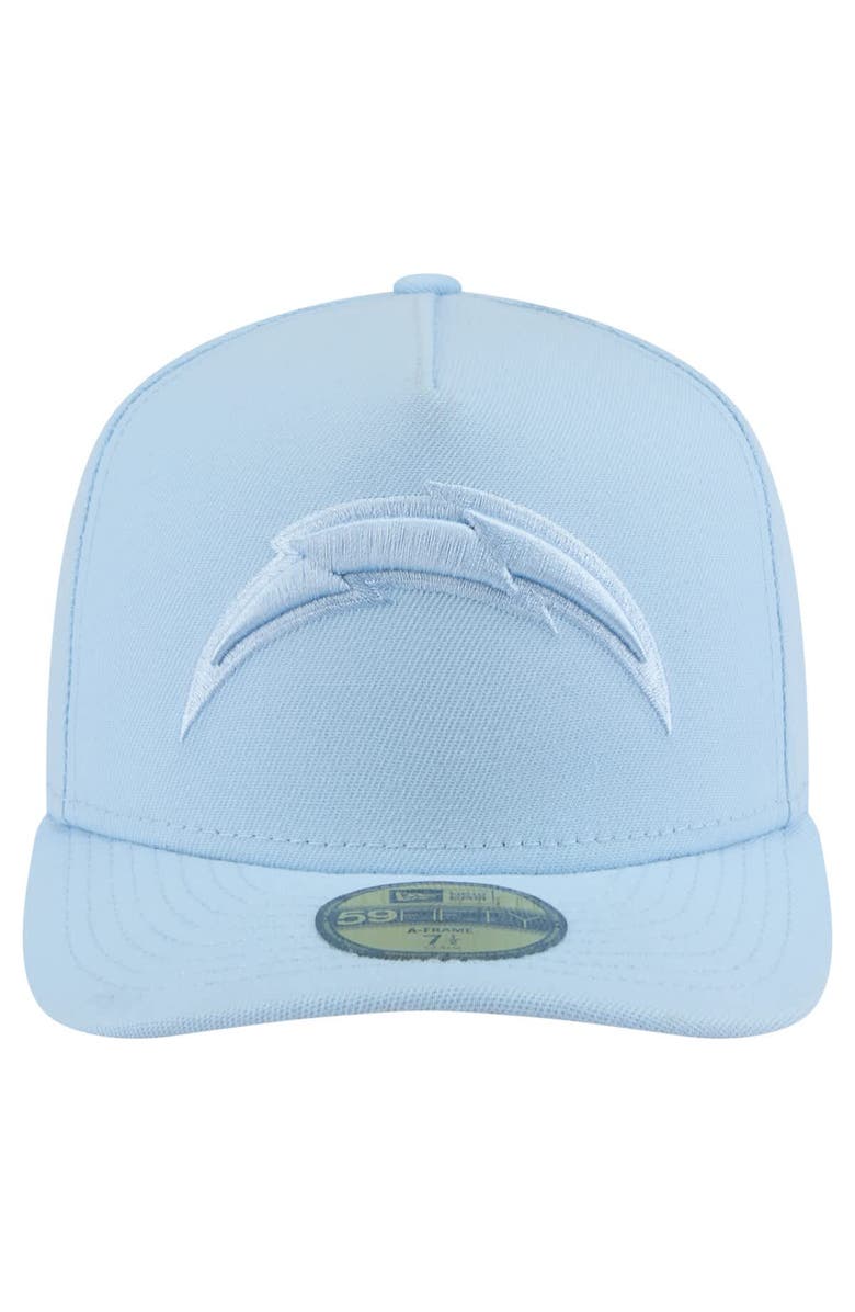 New Era Men's New Era Light Blue Los Angeles Chargers Color Pack A-Frame 59FIFTY Fitted Hat, Alternate, color, 