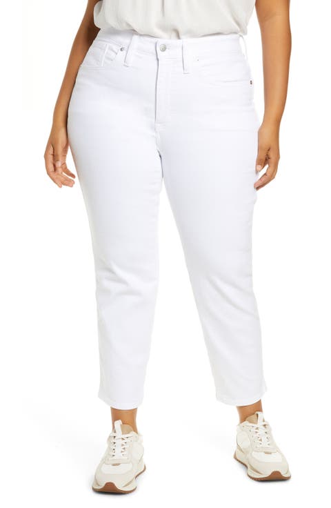 Stovepipe Jeans (Pure White) (Plus Size)