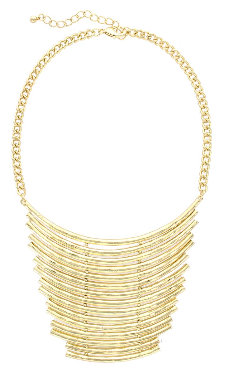 OLIVIA WELLES Gold Plated Madison Abstract Necklace, Main, color,