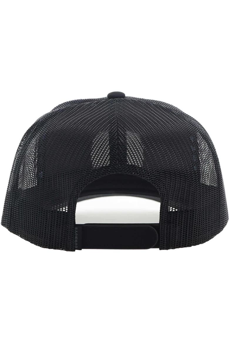 Men's HOOey Black Dallas Cowboys Patch Rope Trucker Adjustable Hat, Alternate, color, Black
