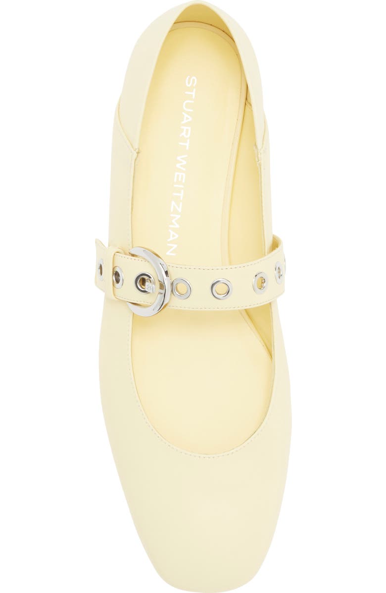Stuart Weitzman Supermoto Flat, Alternate, color, Lemon Chiffon