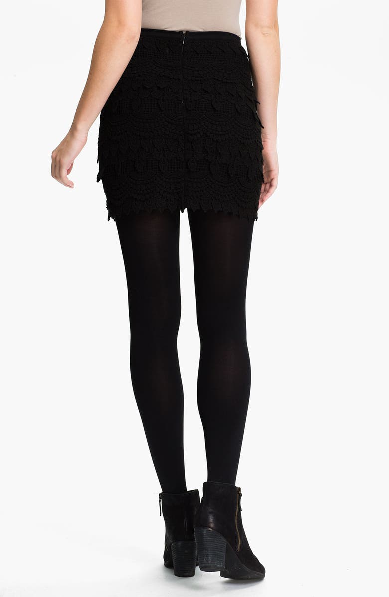 All in Favor Banded Crochet Skirt, Alternate, color, 