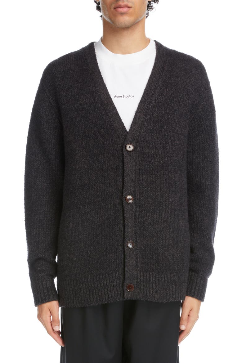 Studios V-Neck Cardigan, Main, color, USED BLACK