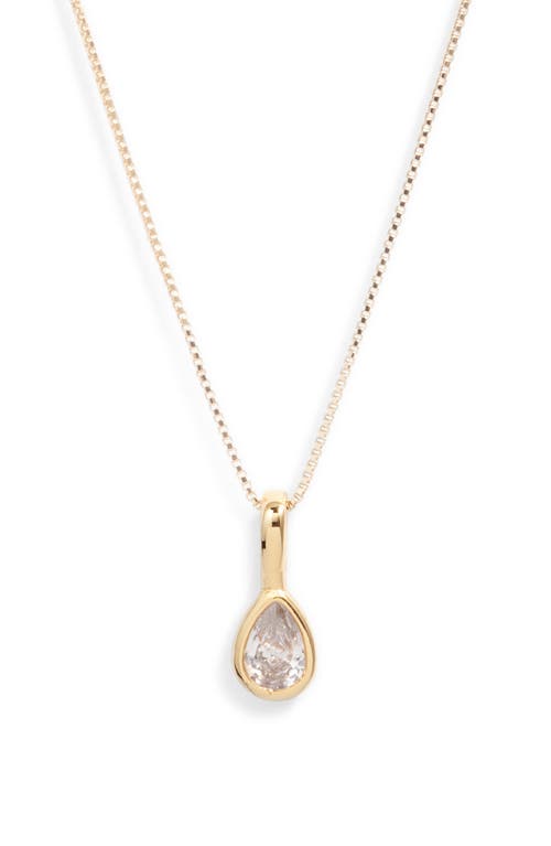 Set & Stones Teardrop Birthstone Pendant Necklace