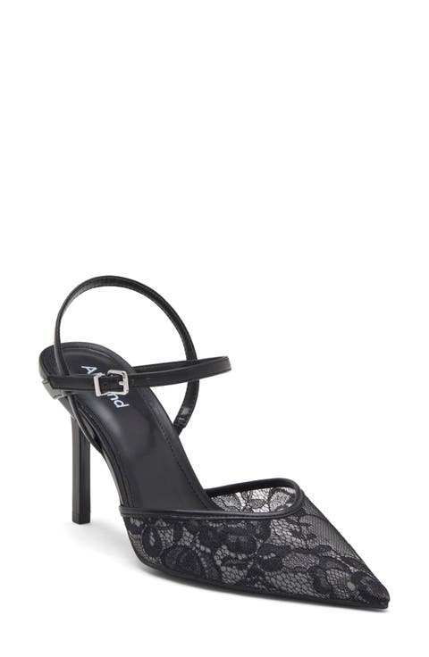 Zandaya Lace Ankle Strap Pump