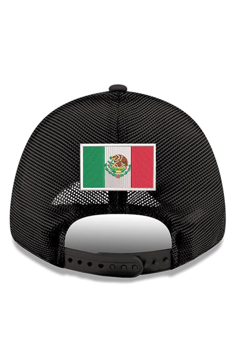 New Era Men's New Era Black/Green NASCAR Mexico City Race 9FORTY A-Frame Trucker Adjustable Hat, Alternate, color, Black