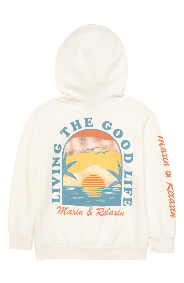 Tiny Whales Kids' Good Life Cotton Hoodie, Alternate, color, 