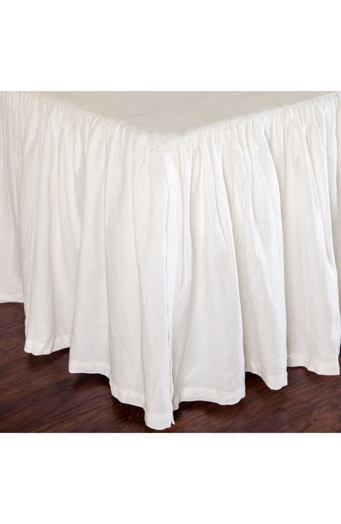 Gathered Linen Bedskirt