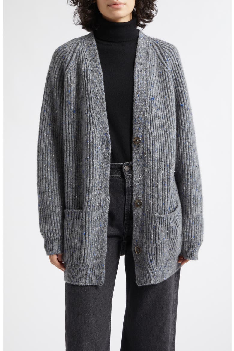 Norah Cashmere Donegal Rib Cardigan, Main, color, CAIRNGORM DONEGAL