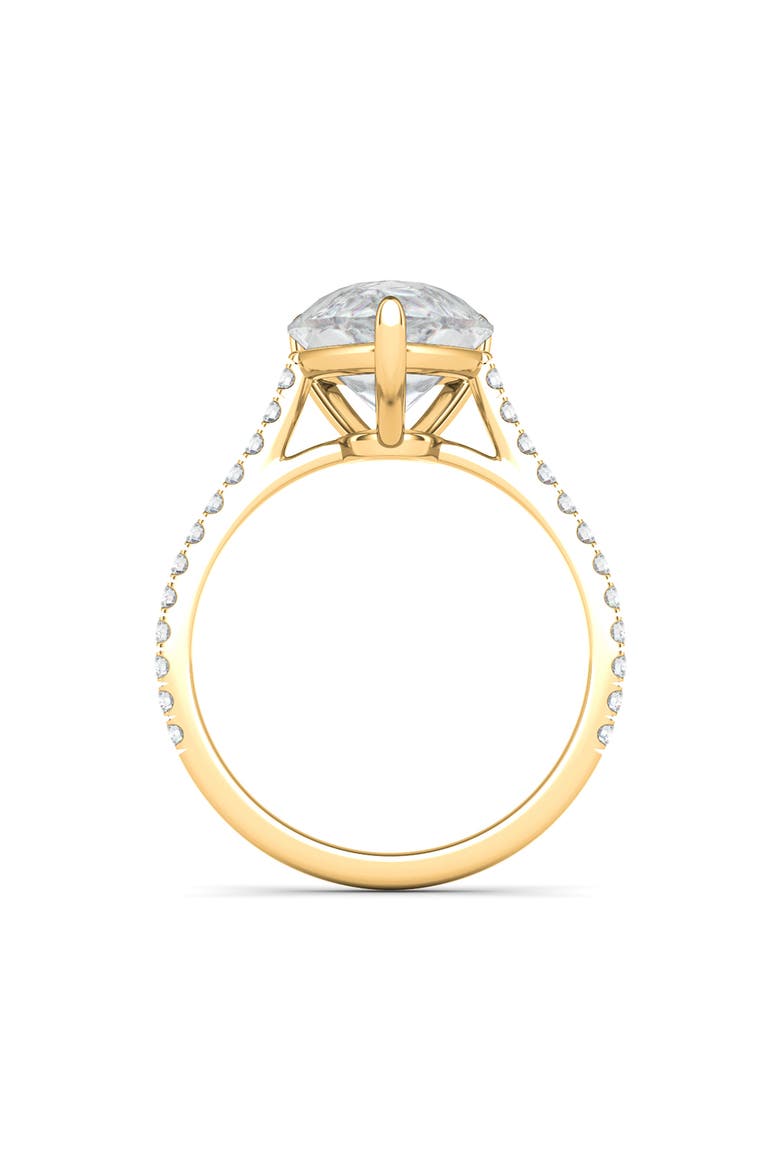 Pear Cut Pavé Lab Grown Diamond Ring, Alternate, color, 3.00 CTW 18K YELLOW GOLD