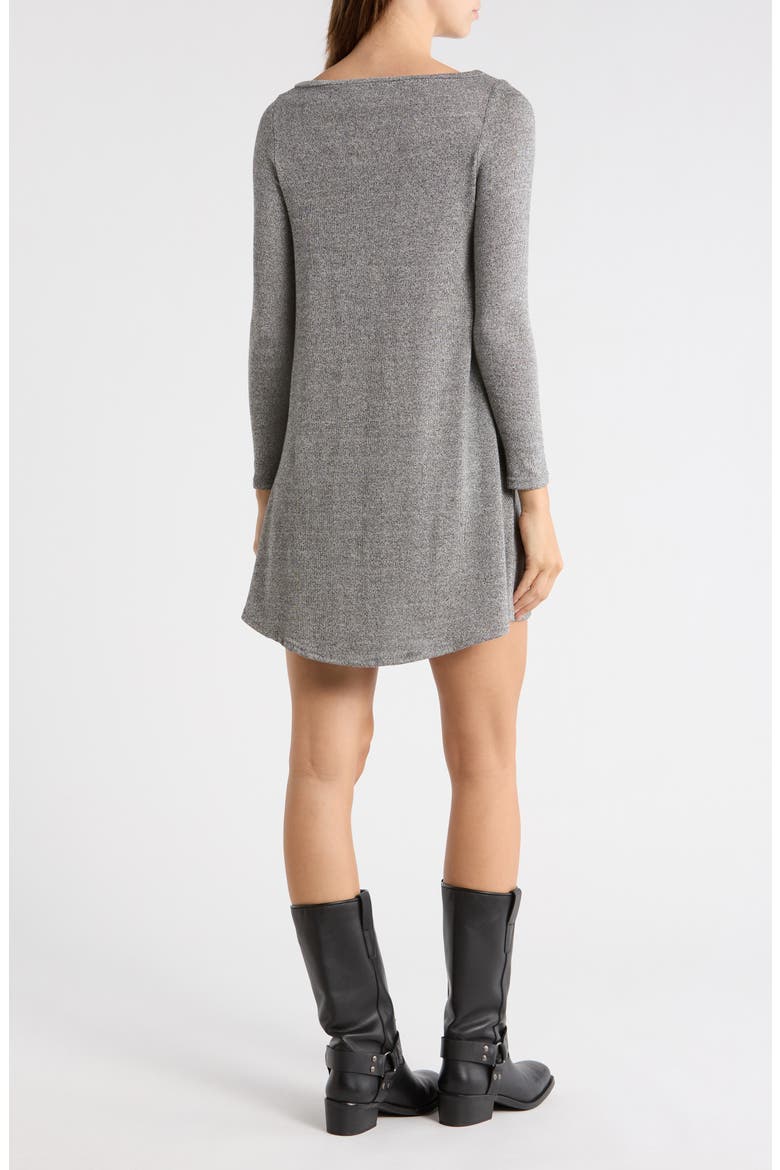 Long Sleeve Sweater Dress, Alternate, color, HEATHER GREY