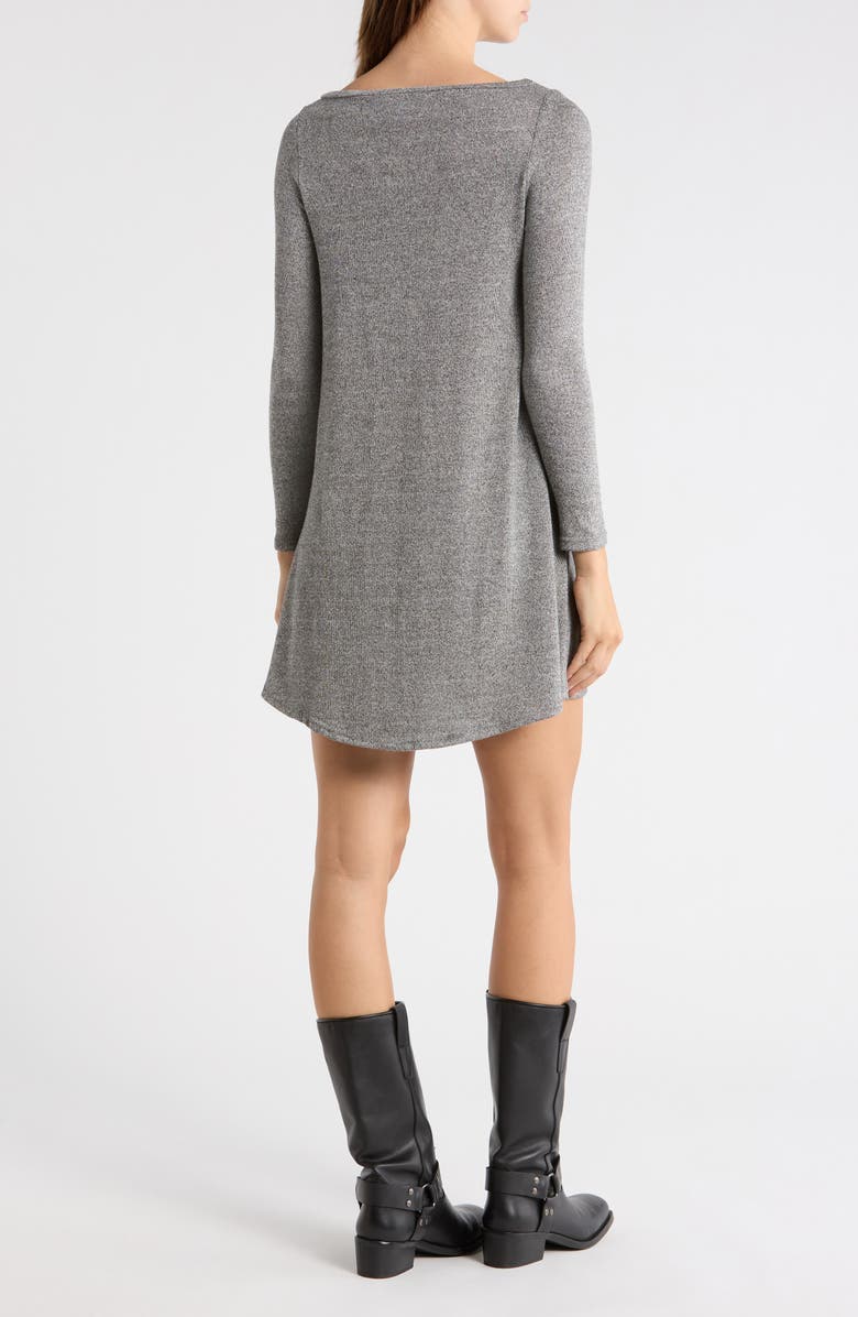 GO COUTURE Long Sleeve Sweater Dress, Alternate, color, Heather Grey