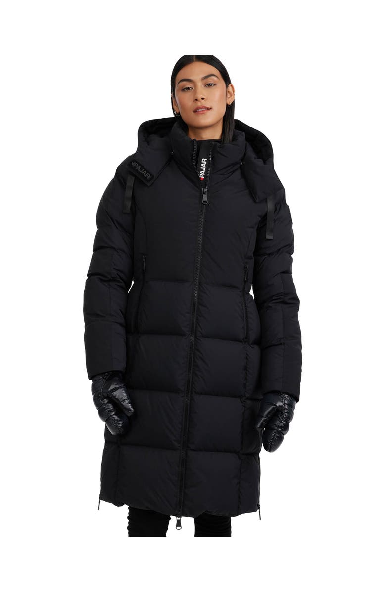 Pajar Zaniah Long Channel Quilted Puffer, Main, color, Black