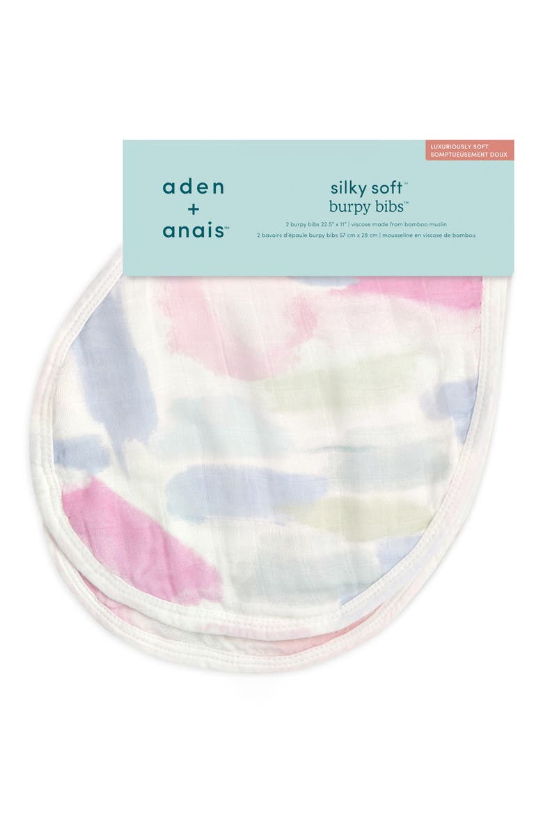 2-Pack Assorted Silky Soft Burpy Bibs, Alternate, color, FLORENTINE PINK